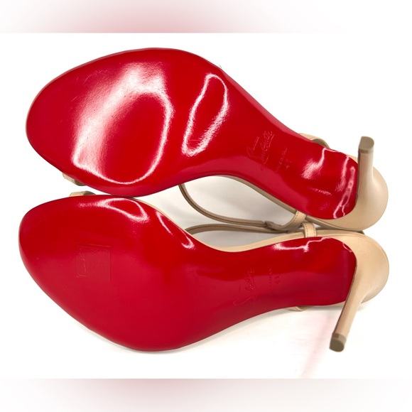 CHRISTIAN LOUBOUTIN Rosalie Nude Leather Stiletto Open Toe Sandals Size EU 41. - Picture 5 of 10